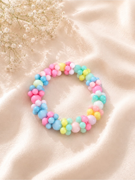 Other - Kids Pastel Flower Bead Bracelet - Multicolor